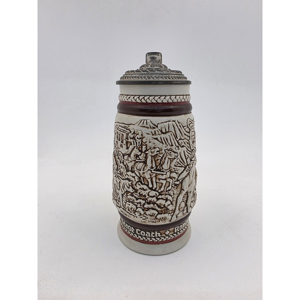 Vintage 1980 Avon Western Heritage Beer Stein Lidded Ceramic Brazil 358058 - Picture 2 of 6